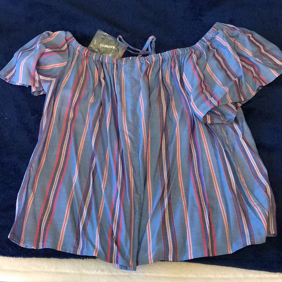 NWT Express Off the Shoulder Shirt - Picture 5 of 6